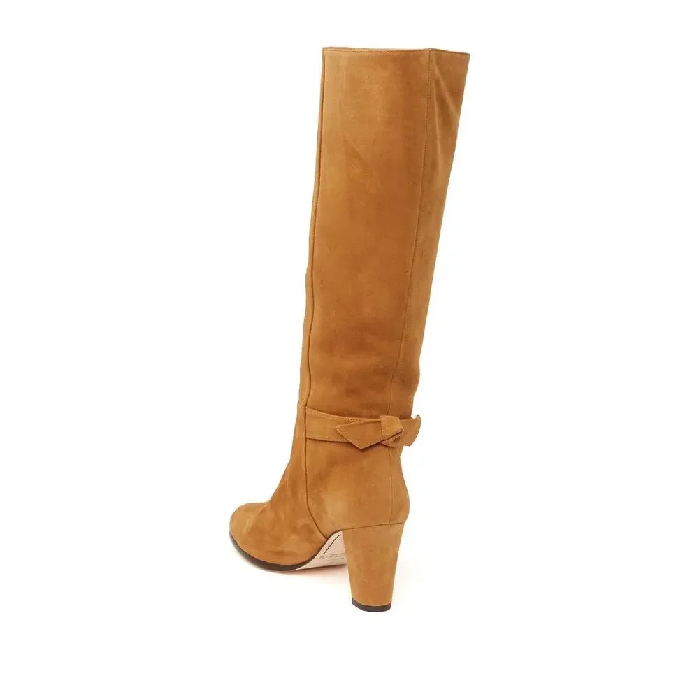 Alexandre Birman Rachel 80 Knee High Boot Walnut Suede